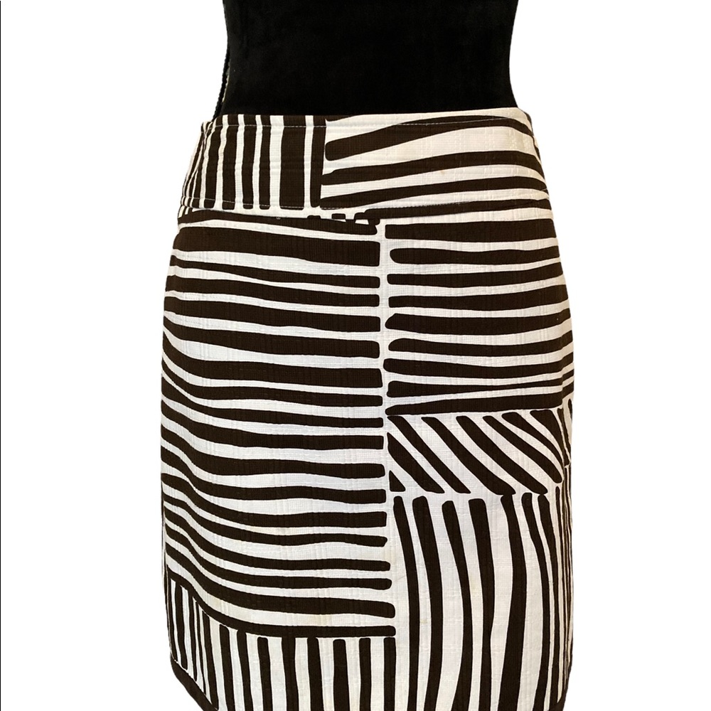 Ann Taylor Brown/ White Design Skirt